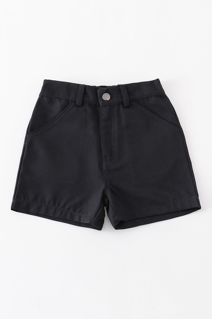 Boys Black Cargo Shorts