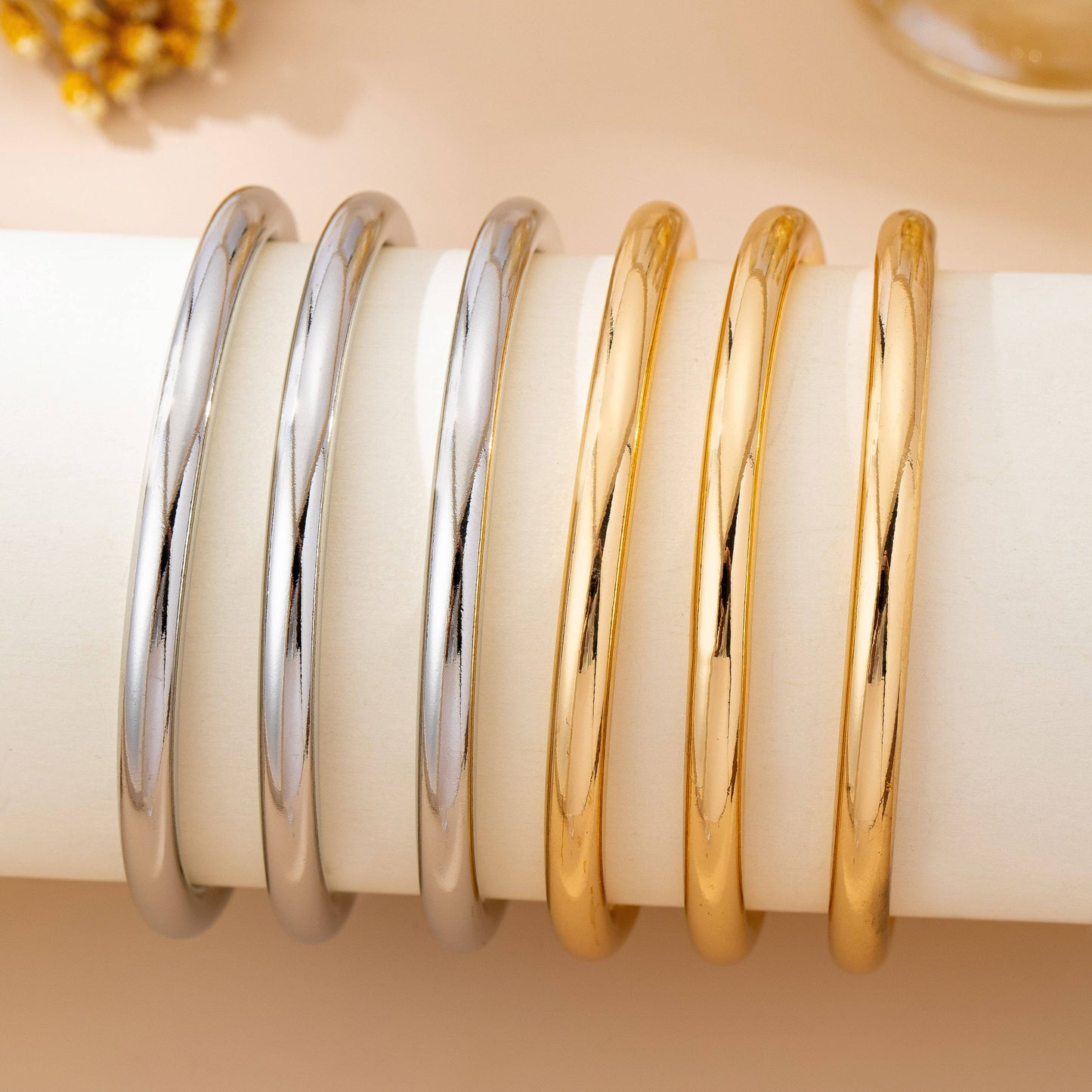 JOSSLYN by wall to wall - Chunky Triple Tube Bangle Set | 80B1604