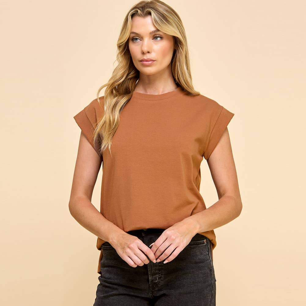 Les Amis - Short Sleeve Solid Top