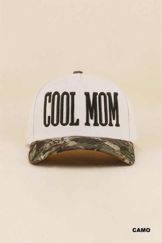 Cool Mom Two Tone Monogrammed Cap