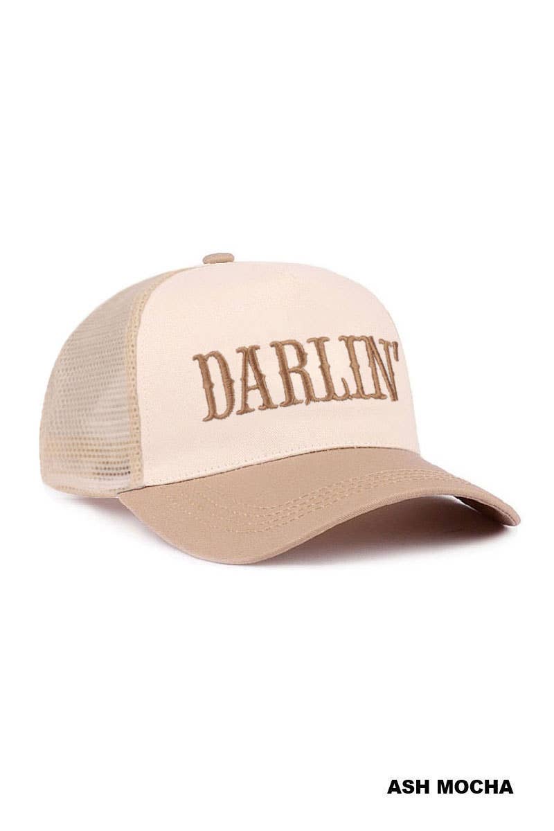 42POPS - Darlin Two Tone Mesh Snapback Hat  Zenana Consgt.