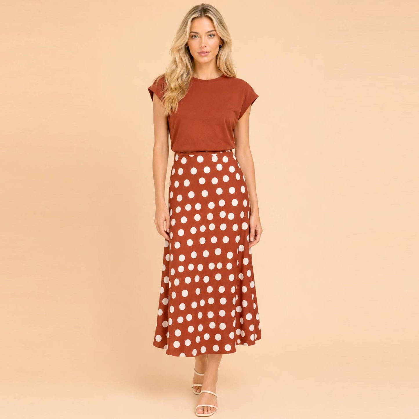 Les Amis - Polka dot midi skirt