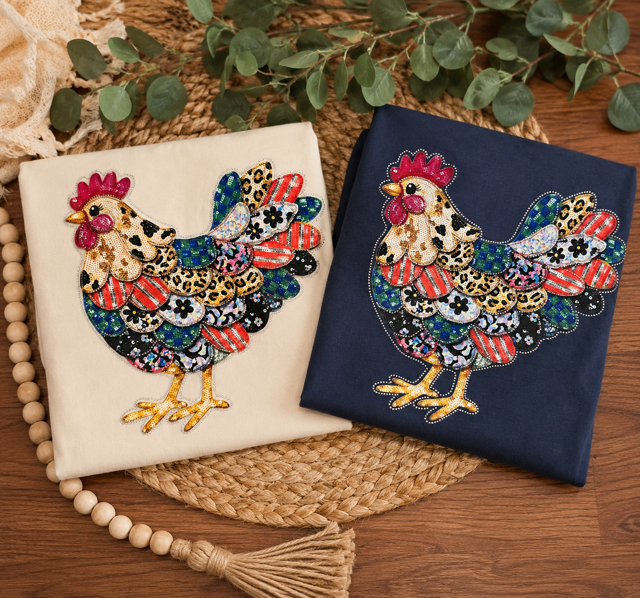 Rhinestone Chicken Tee