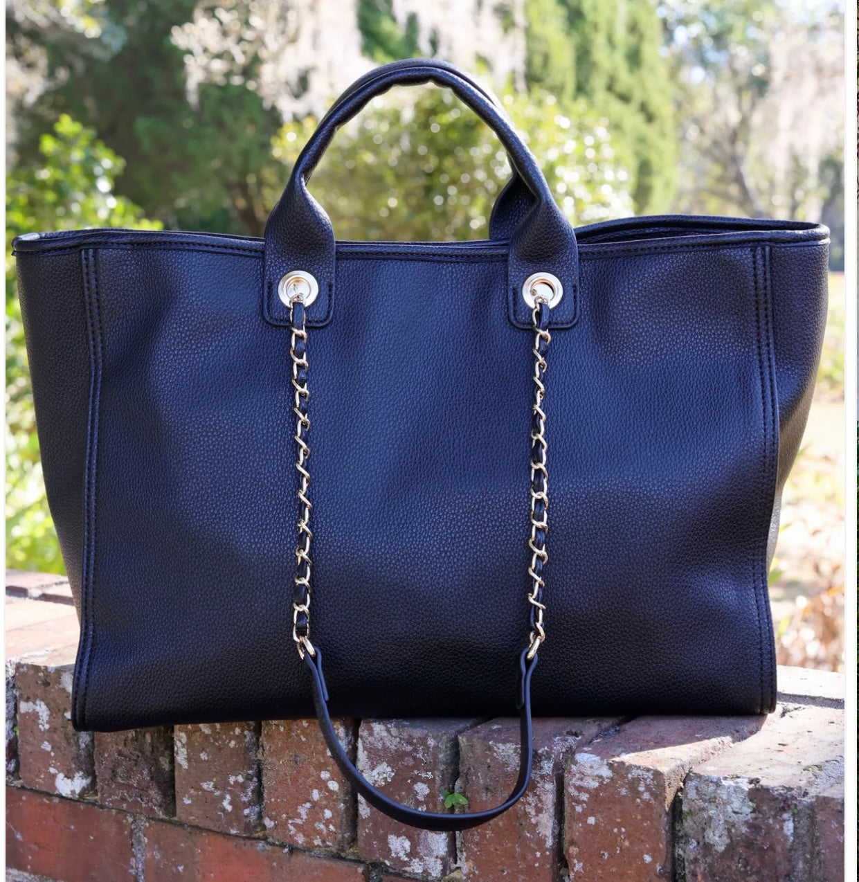 Caroline Hill Melissa Tote Bag Black