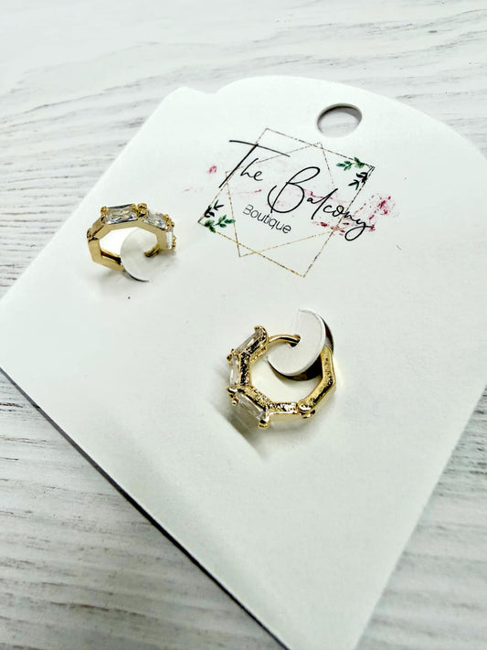 Trio Diamond Mini Hoop