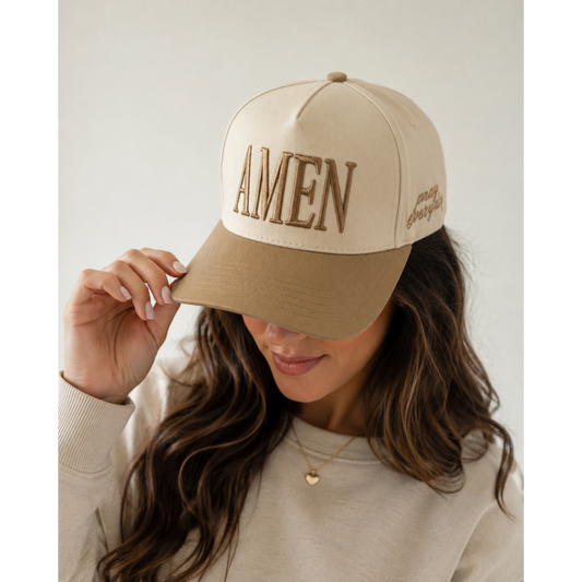 Amen Monogrammed Cap - Faith over Fear
