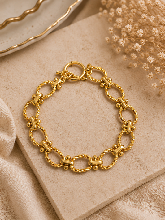 Gold Chain Linked Braceket