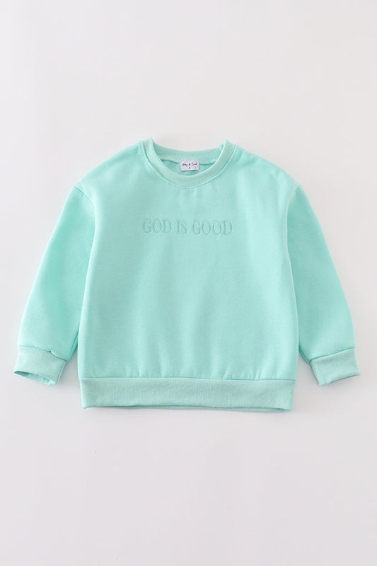 God is good embroidery mom & me fleece sweatshirt