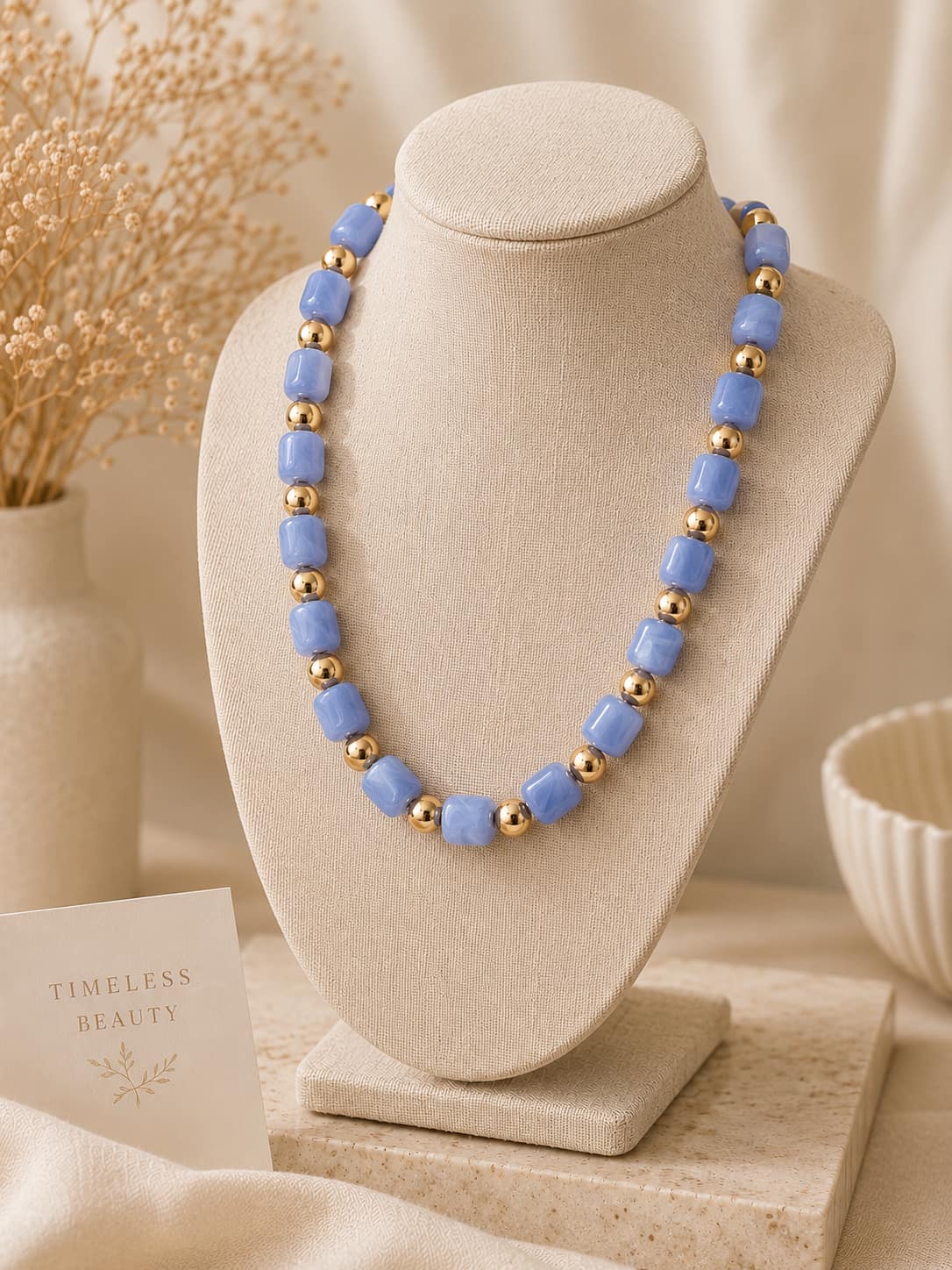 Elevated Squared Beaded Necklace