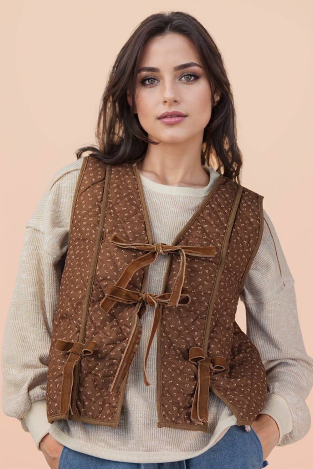 Darci Tie Floral Vest