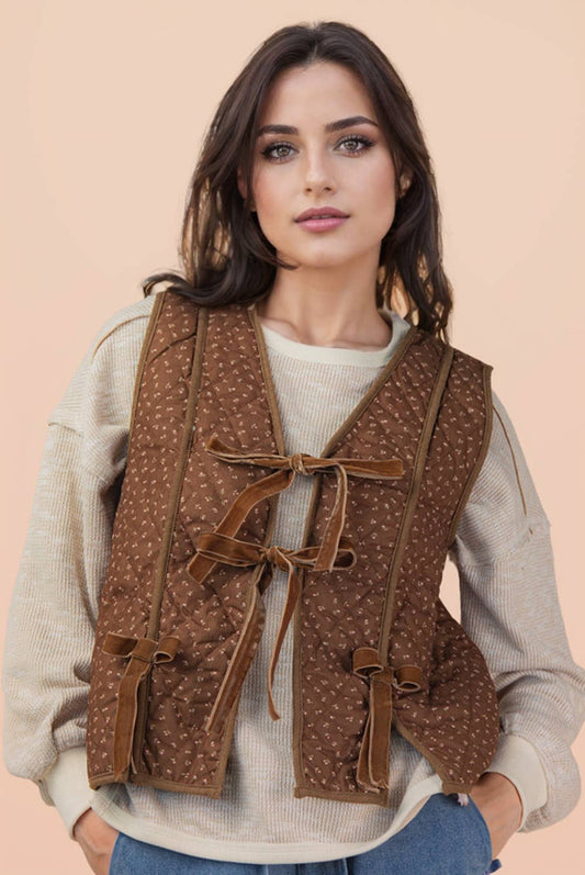 Darci Tie Floral Vest