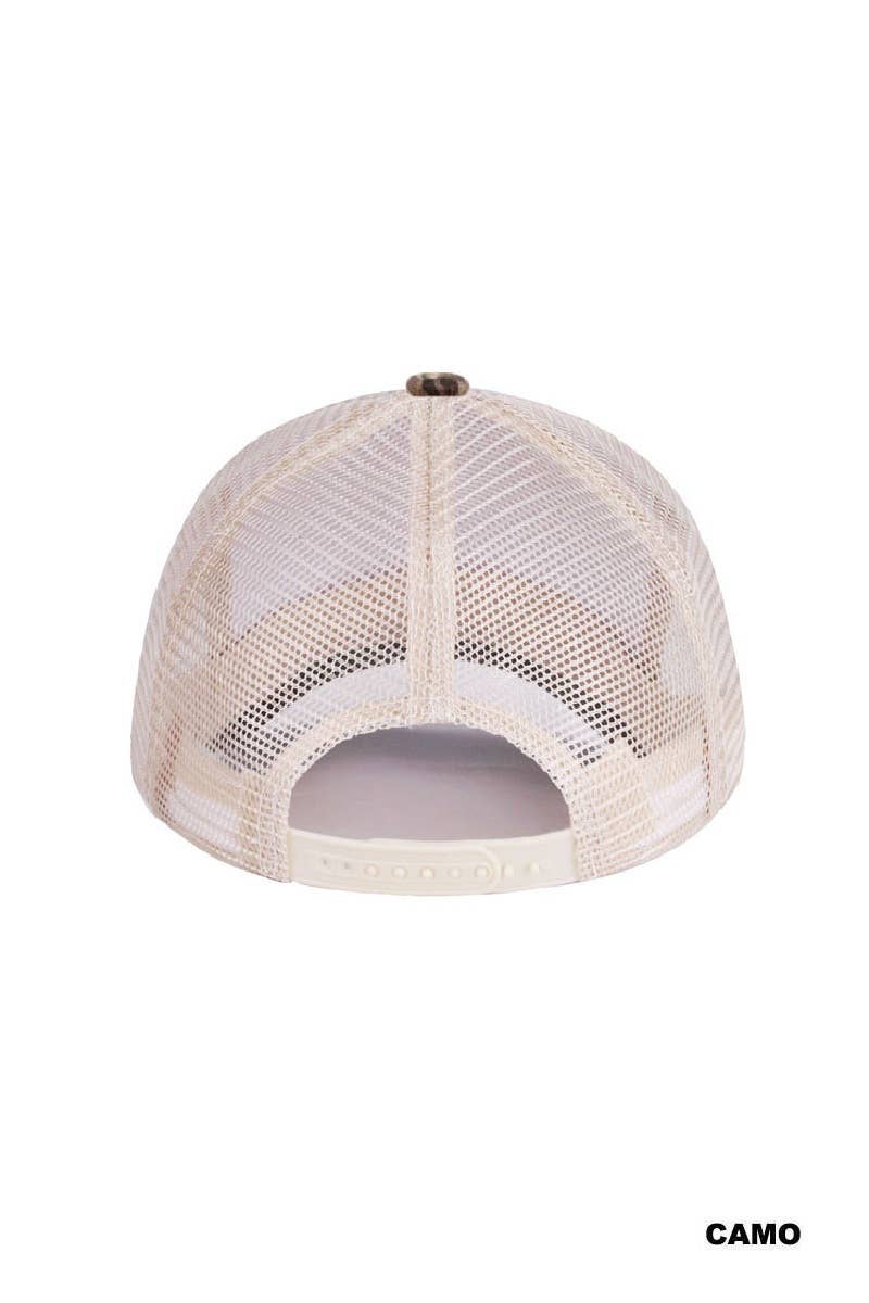 42POPS - Darlin Two Tone Mesh Snapback Hat  Zenana Consgt.