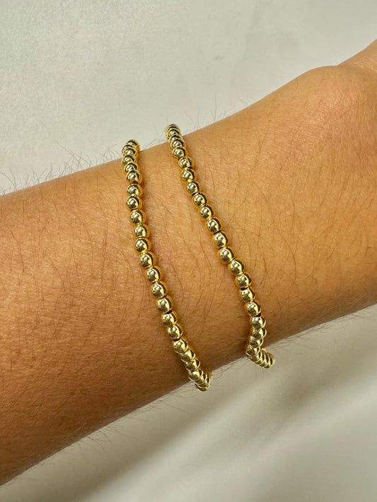 Mini Gold Beaded Stretch Bracelet