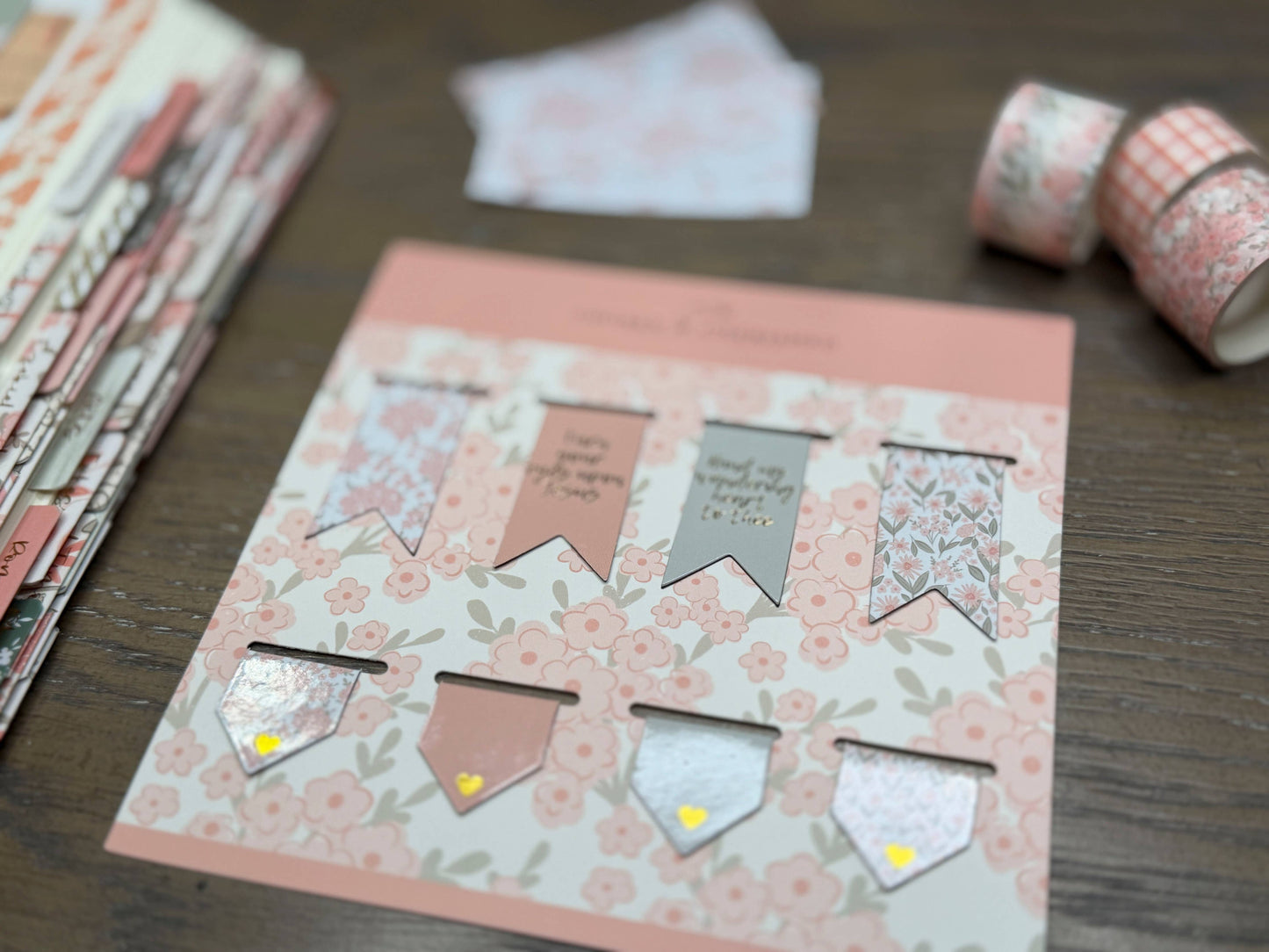 Chosen & Cherished - Magnetic Christian Bookmarks Set | Peach Floral