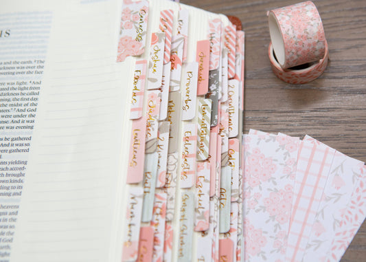 Chosen & Cherished - Pretty Peach Bible Book Tabs