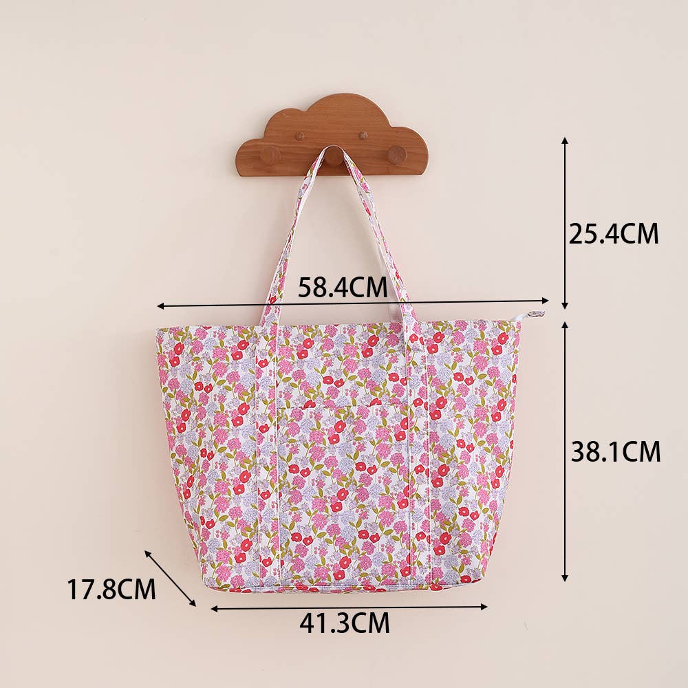 Southern My Sass - Floral Tote Bag Diaper Bag Carry All Tote