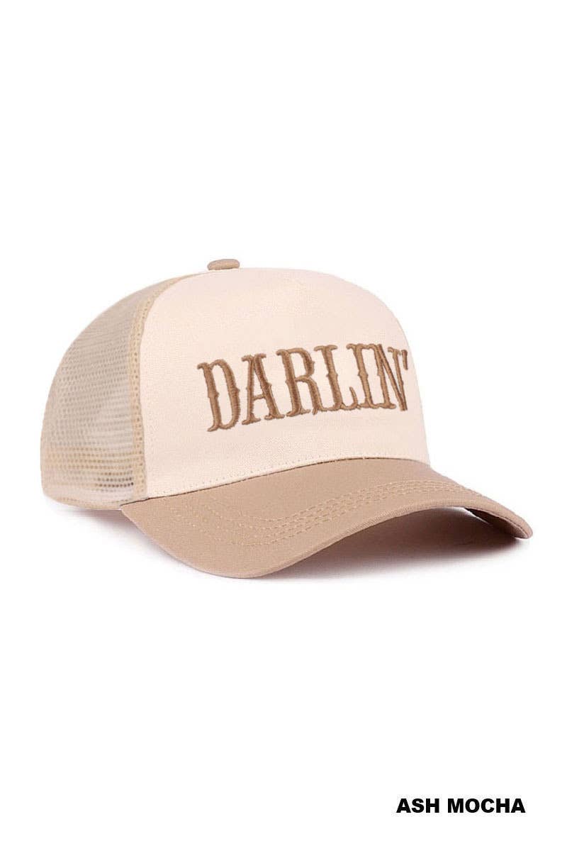 42POPS - Darlin Two Tone Mesh Snapback Hat  Zenana Consgt.
