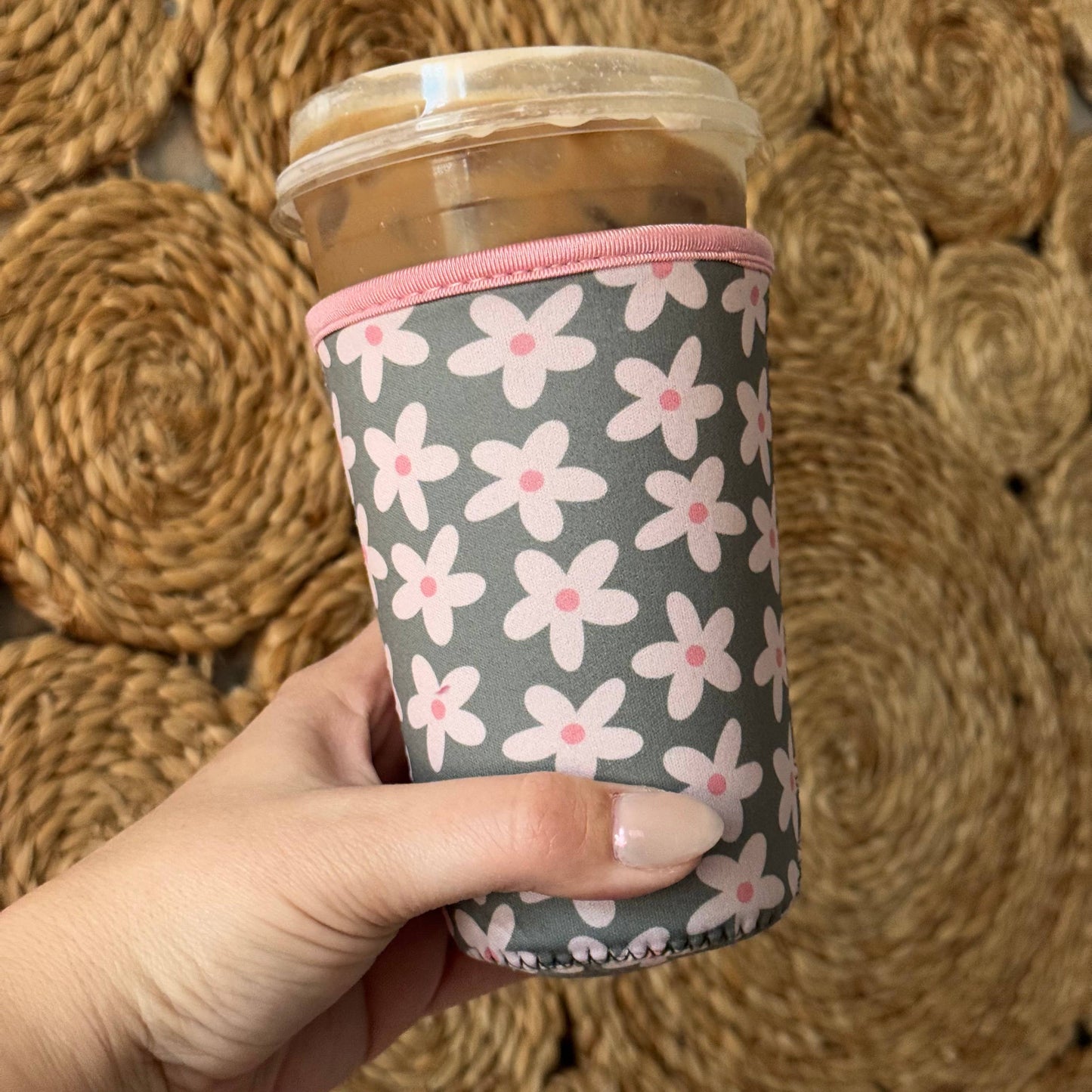 It's Tex Jess - Iced Coffee Sleeve - Green Floral