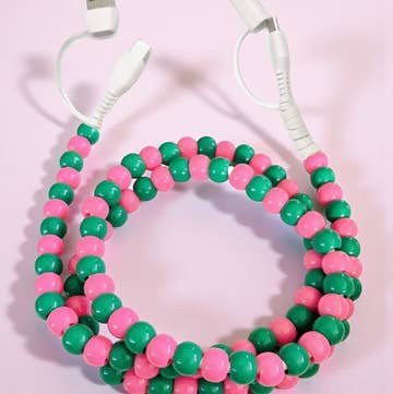 Beaded Phone Charger with Lightning & USB-C Cable