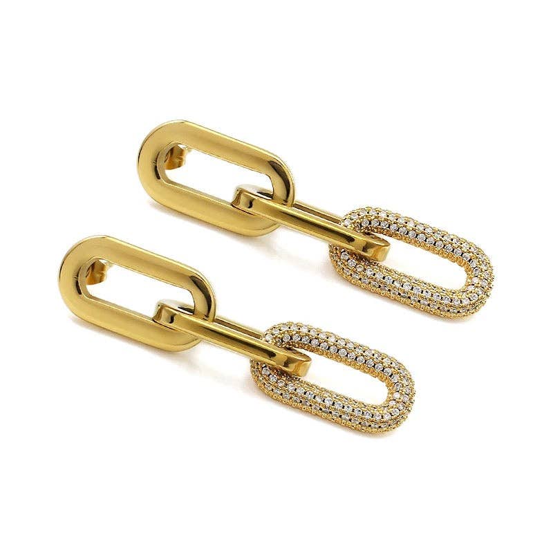 Sahira Jewelry Design - Jenna Pave Earrings - Gold