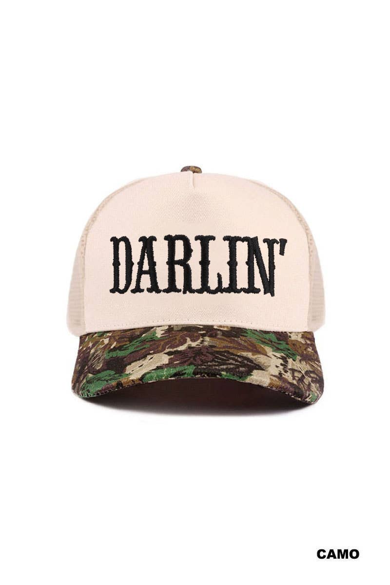 42POPS - Darlin Two Tone Mesh Snapback Hat  Zenana Consgt.