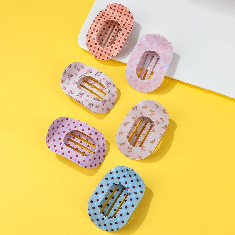 JOSSLYN by wall to wall - Jumbo Lay Flat Oval Hair Claw Clips Secure Styling | 40H1137
