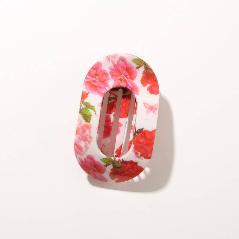 JOSSLYN by wall to wall - Vintage Floral & Leopard Hair Clip | 40H1119