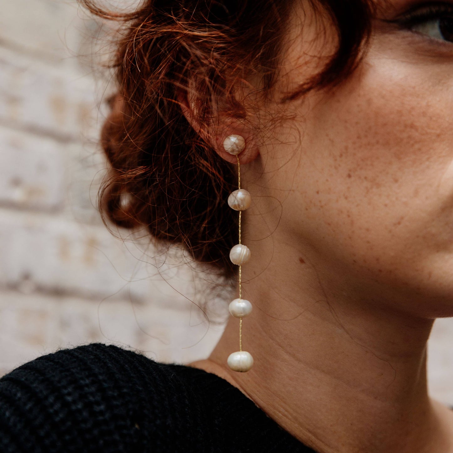 Sahira Jewelry Design - Valentina Pearl Drop Earrings