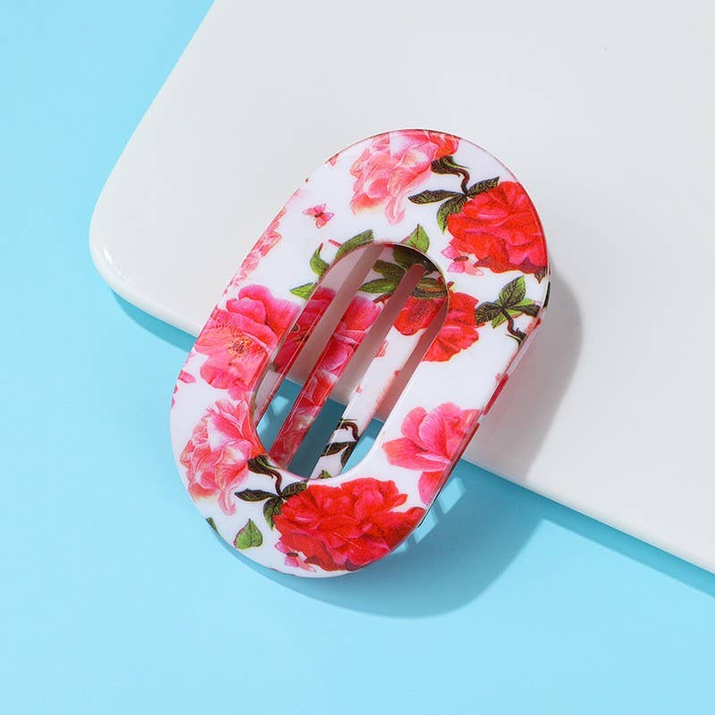 JOSSLYN by wall to wall - Vintage Floral & Leopard Hair Clip | 40H1119