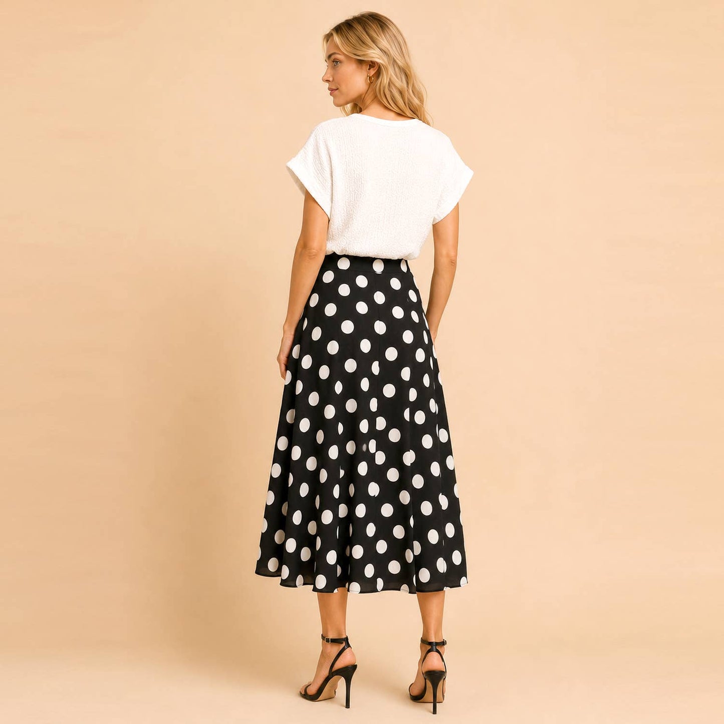 Les Amis - Polka dot midi skirt
