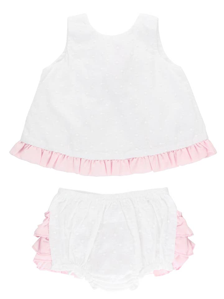 Baby Girls Swiss Dot Swing Top & Bloomer Set