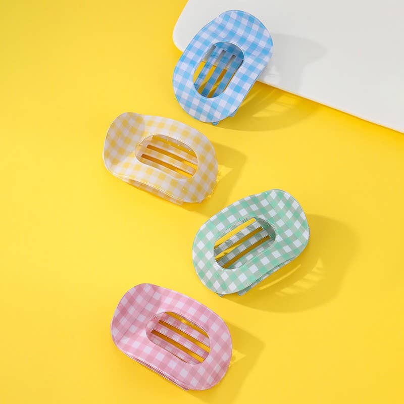 JOSSLYN by wall to wall - Jumbo Lay Flat Oval Hair Claw Clips Secure Styling | 40H1126