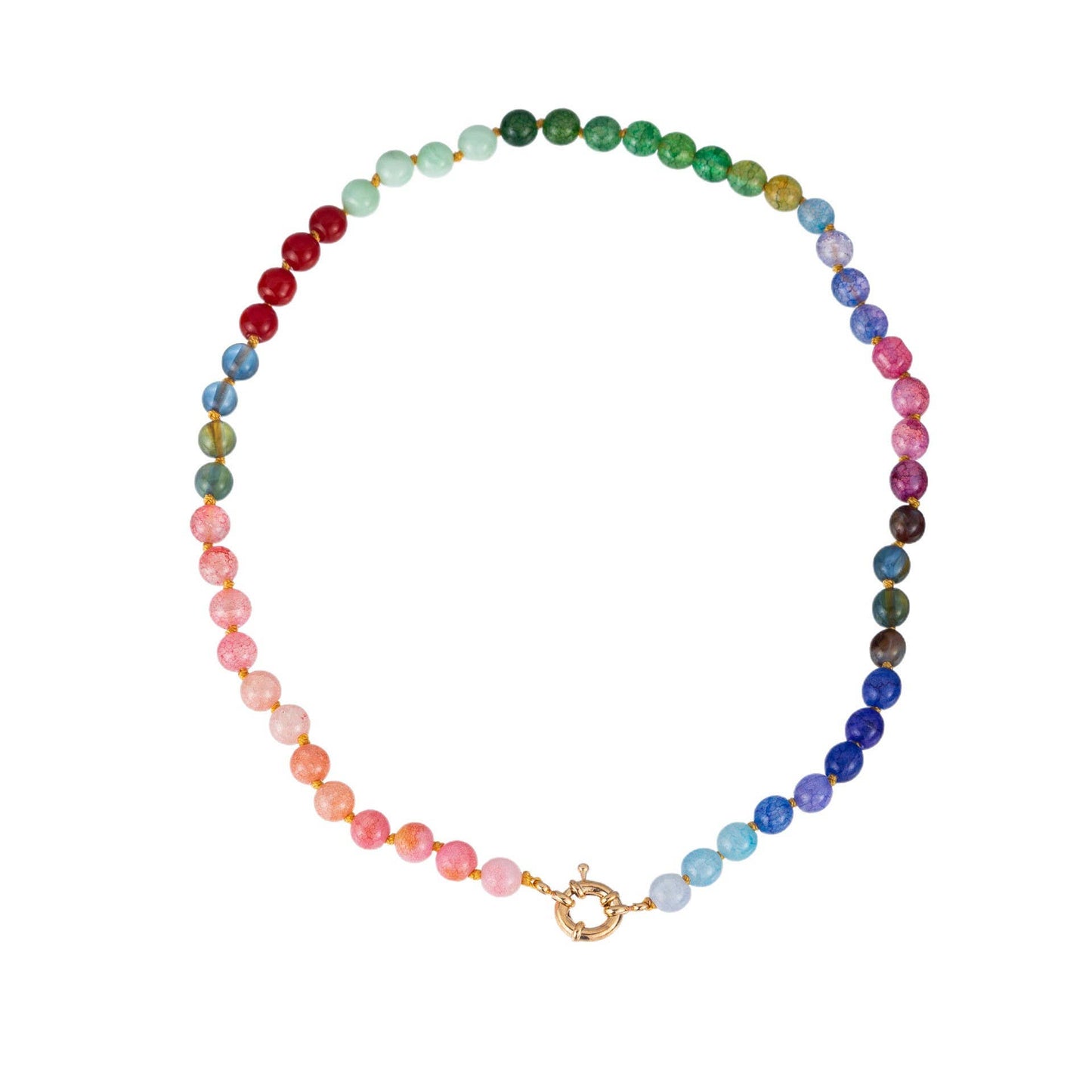 JOSSLYN by wall to wall - Natural Stone Semi-Precious Glass Mixed Necklace | 40NK9659