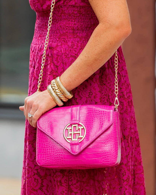 Caroline Hill - Isabella Crossbody Hot Pink EC