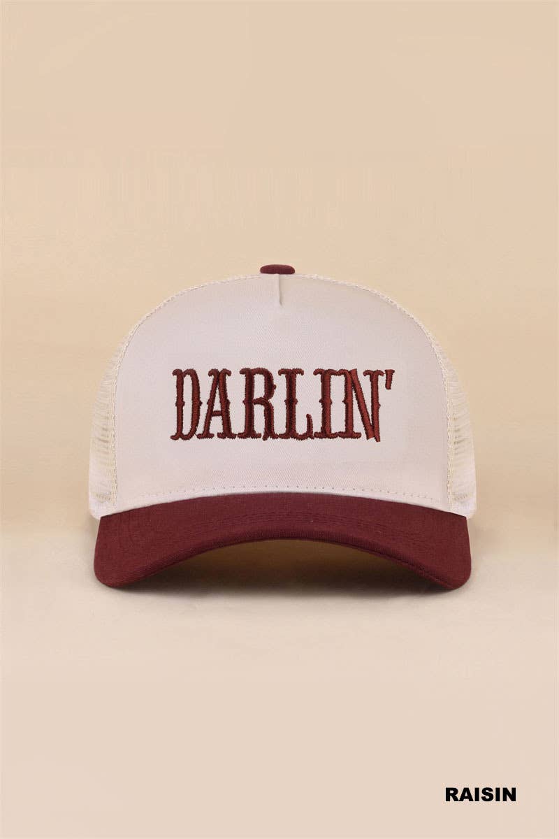 42POPS - Darlin Two Tone Mesh Snapback Hat  Zenana Consgt.