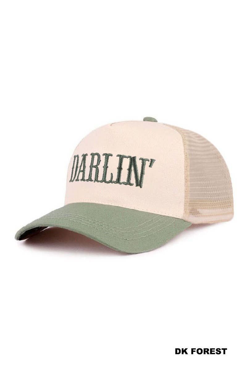 42POPS - Darlin Two Tone Mesh Snapback Hat  Zenana Consgt.