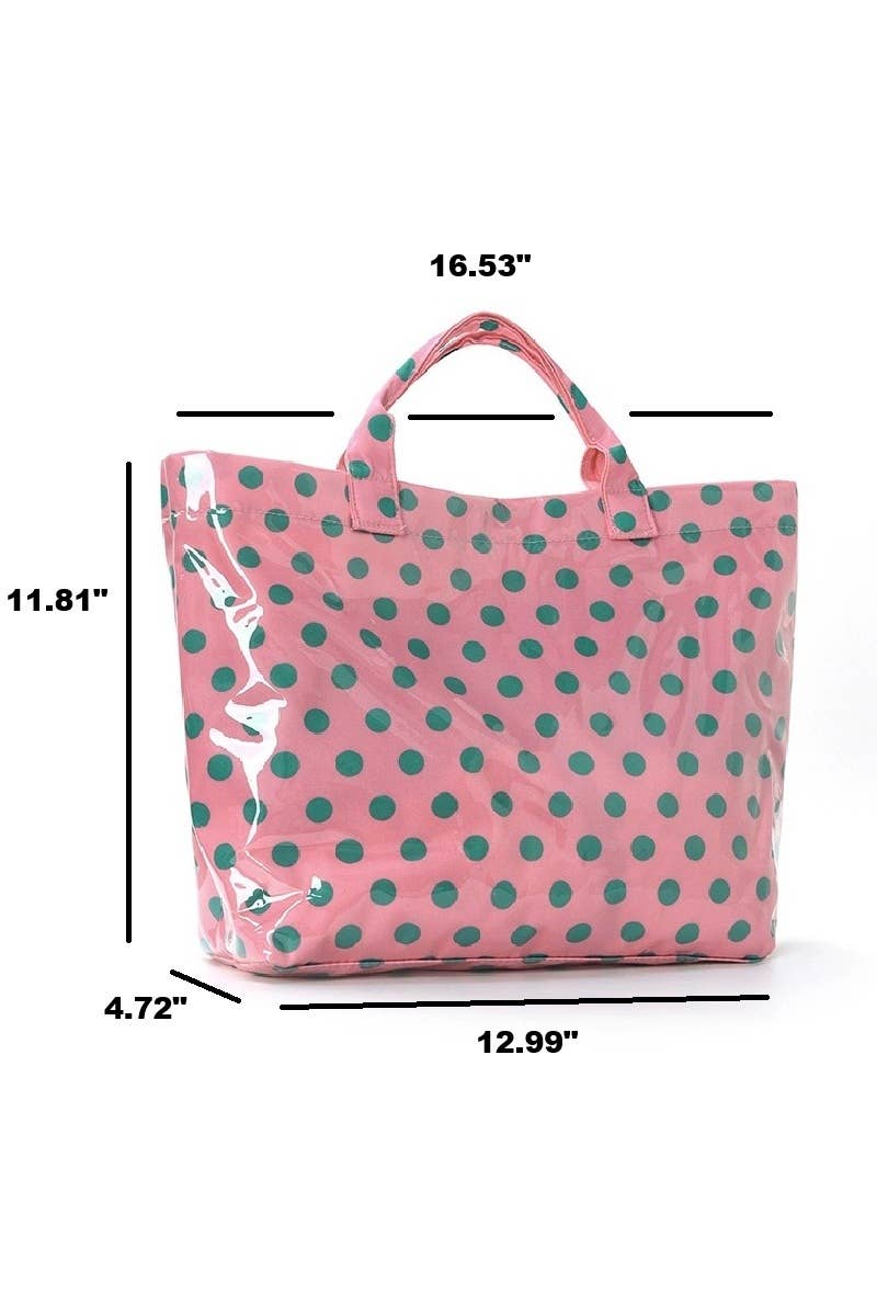 42POPS -  Polka Dot PVC Tote Bag