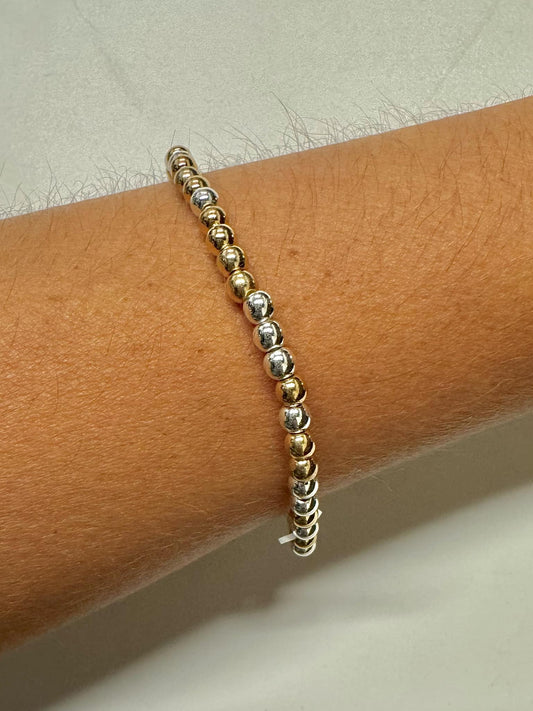 Medium Gold/silver stretch bracelet
