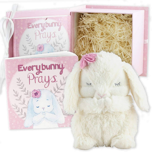 Bearington Collection - Everybunny Prays Giftset w/Book and Bunny reciting prayer