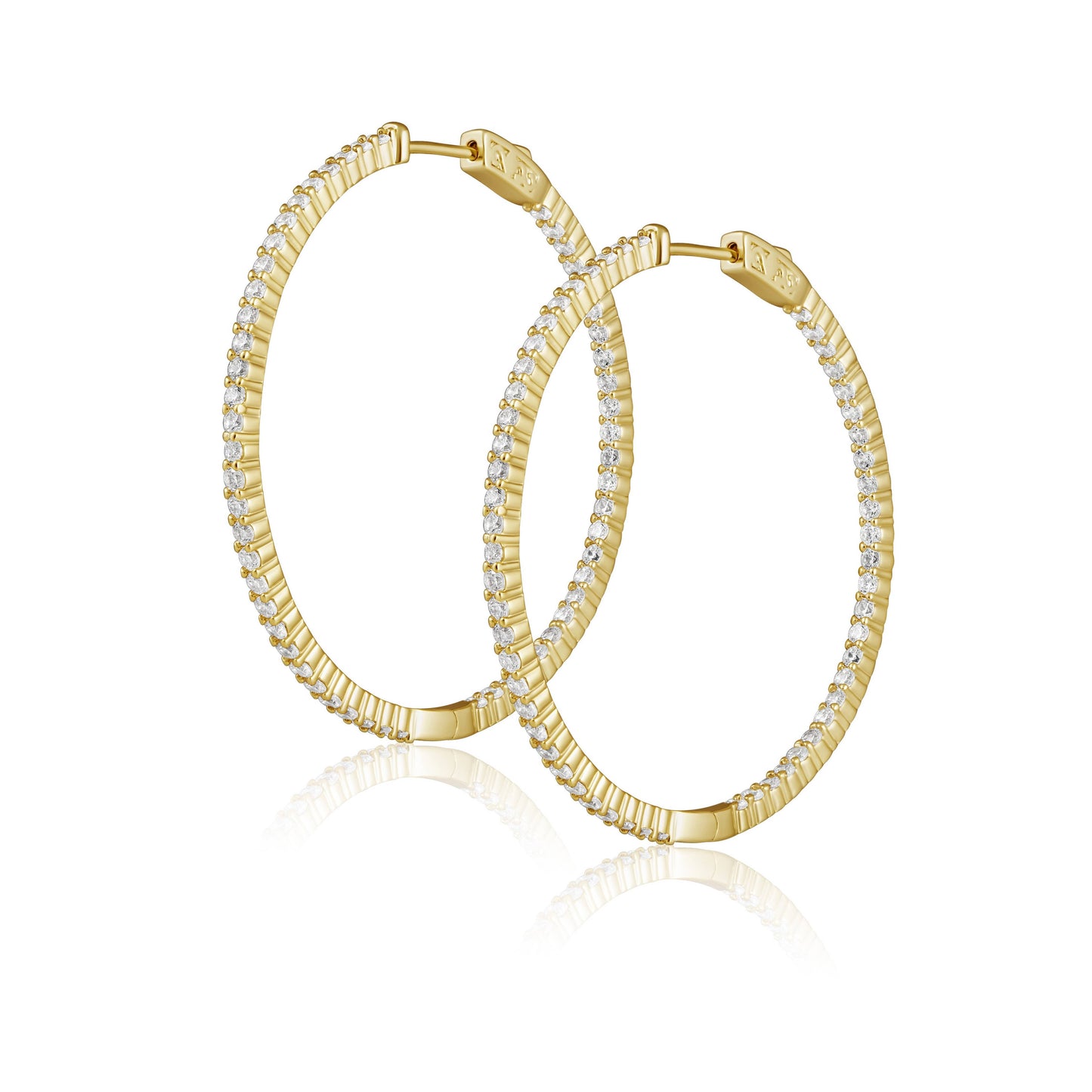 Sahira Jewelry Design - Lyra Cz Hoop: Gold
