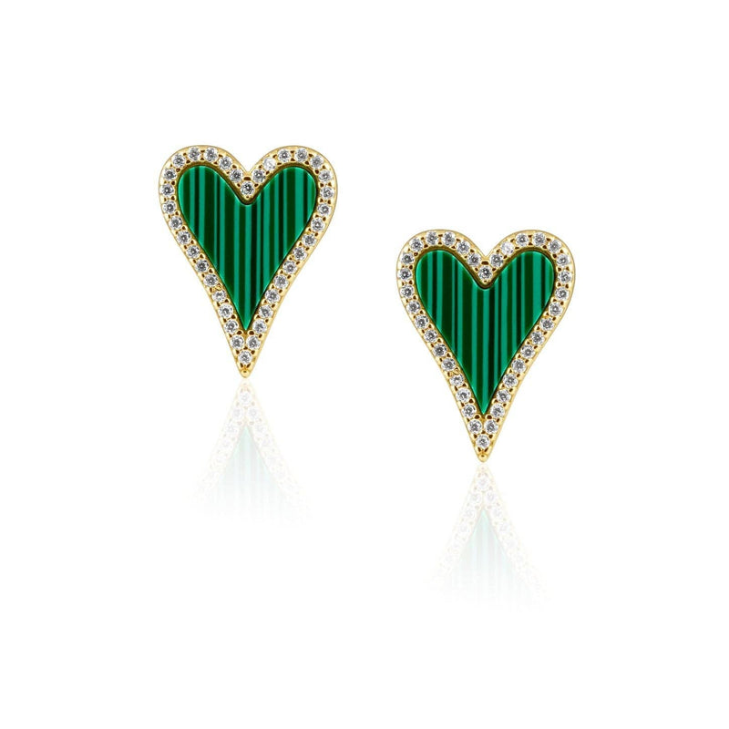 Sahira Jewelry Design - Lucy CZ Heart Studs