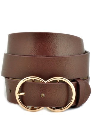 10143 Brown Double circle Belts