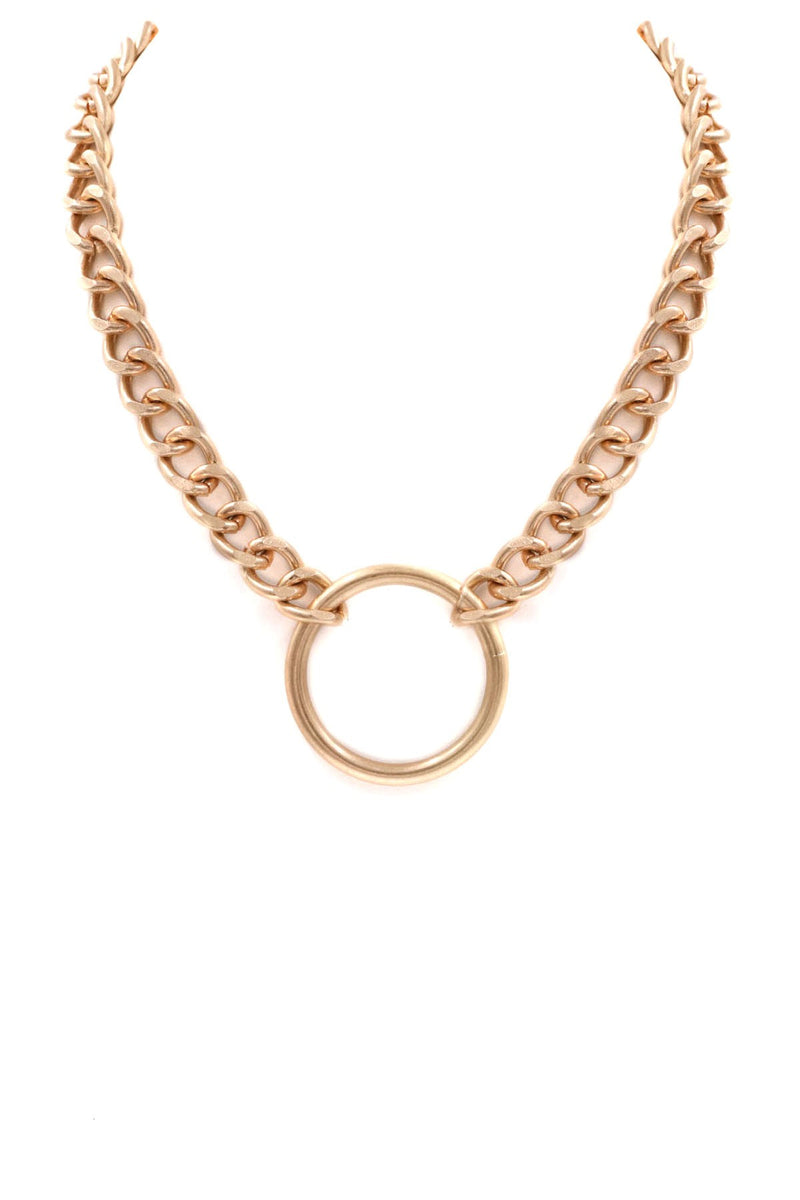 Metal Ring Chain Necklace
