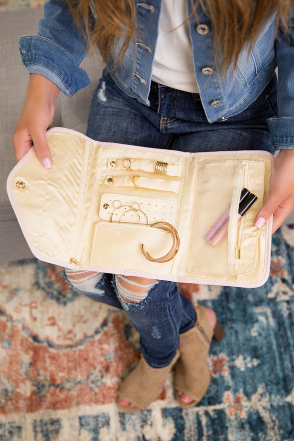 Folding Jewelry Travel Organizer Clutch
