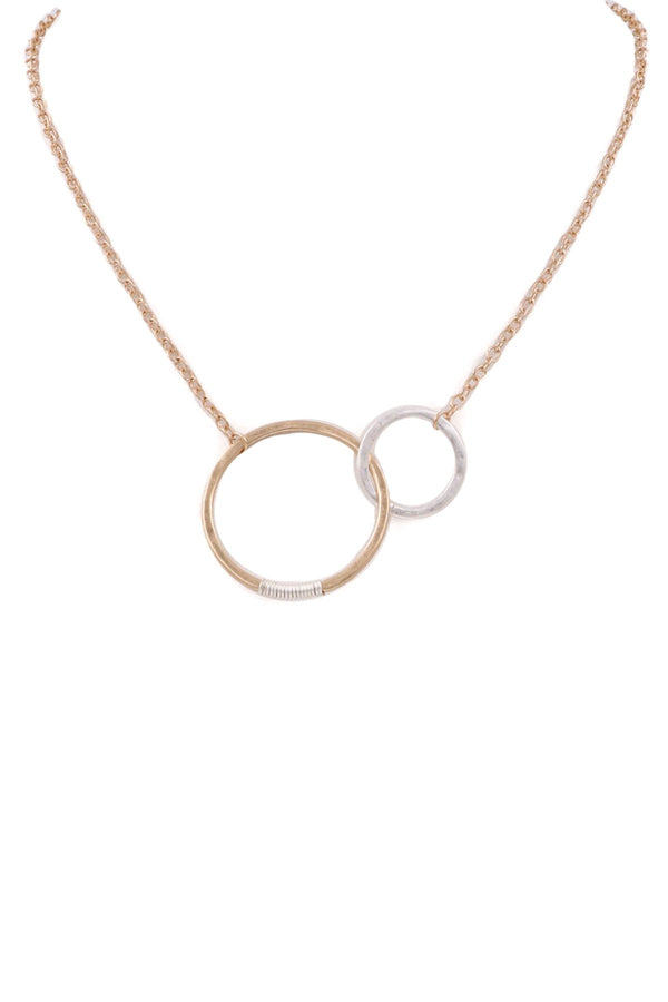 Metal Ring Pendant Necklace