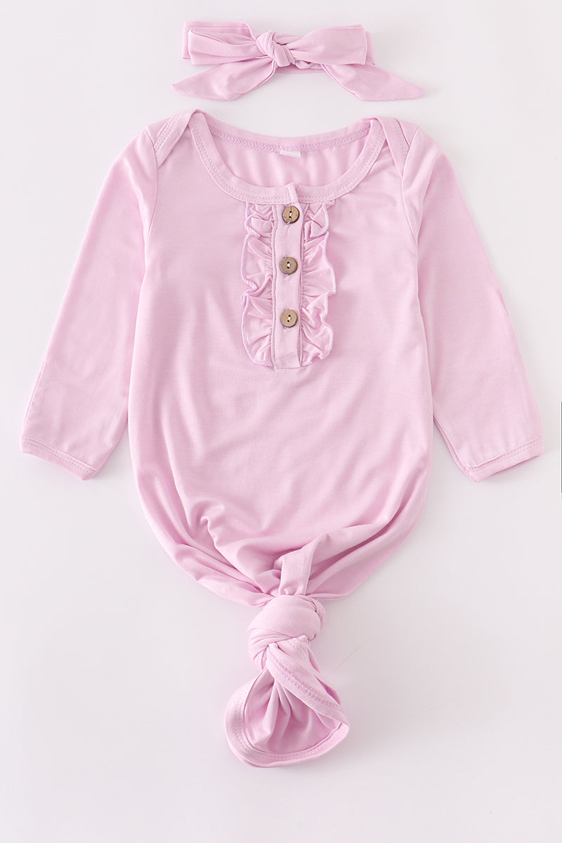Girls Bamboo Baby Gown Set