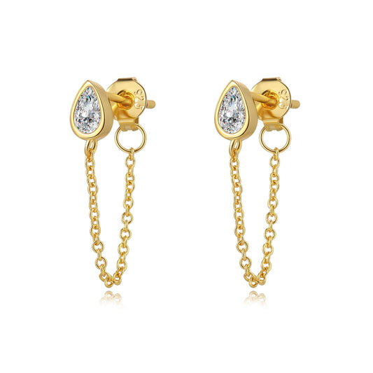 Sahira Jewelry Design - Bonnie Chain Stud Earrings