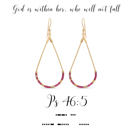 Psalm 46:5 Earrings - Dot & Dash