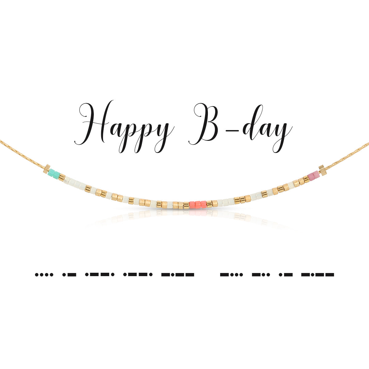 Happy B-Day Necklace - Dot & Dash