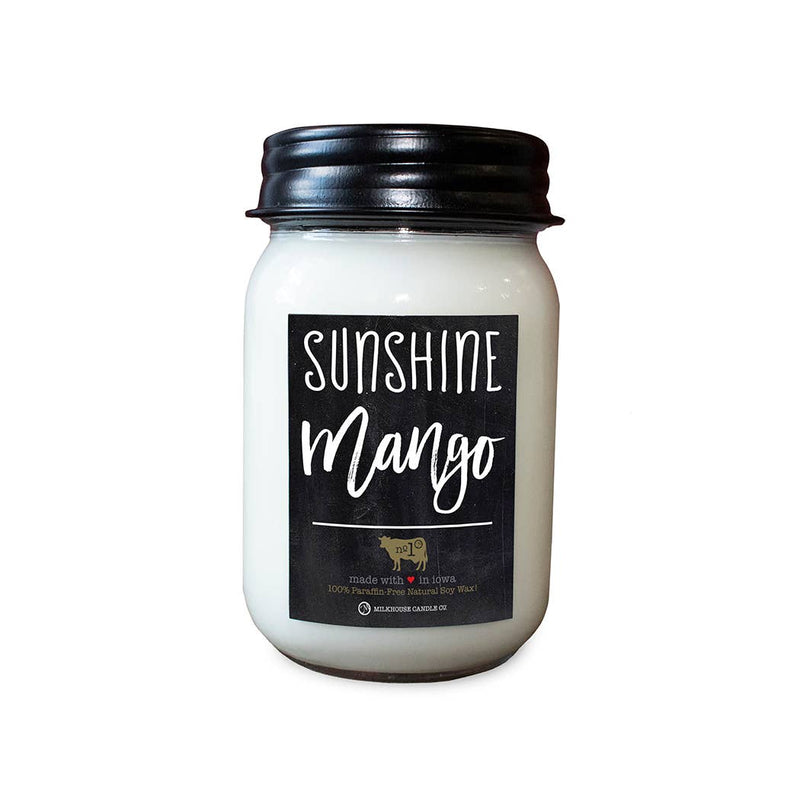 Milkhouse Candle Company - Farmhouse Mason Jar 13 oz: Sunshine Mango
